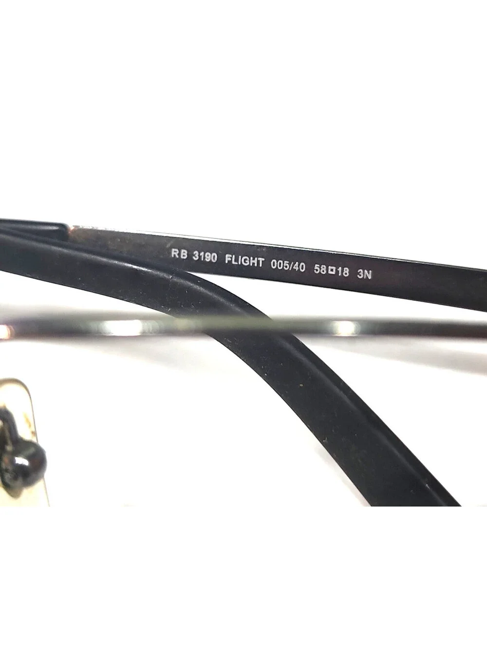 Ray Ban RB3190 005/48 Flight Gunmetal Sunglasses Frame 58-18